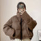 Chaqueta Puffer Corta de Algodón con Cuello Alto para Mujer Petite