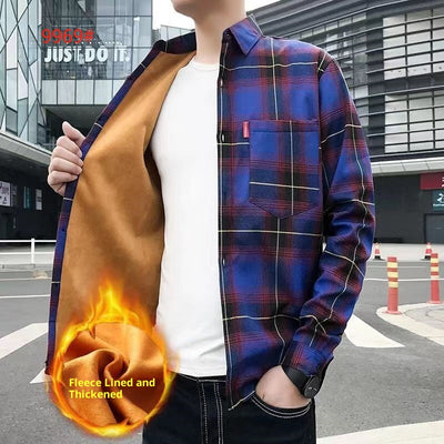 Camisa de Cuadros Térmica para Hombre con Forro de Polar - Image 13