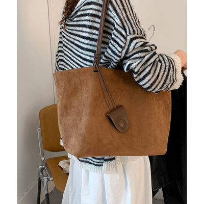 Bolso de Hombro Retro Ante Otoño Invierno Gran Capacidad Premium - Image 6