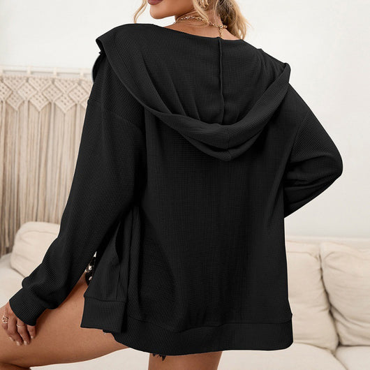 Sudadera con Capucha y Cierre de Cremallera - Cardigan Casual Versátil - Image 5