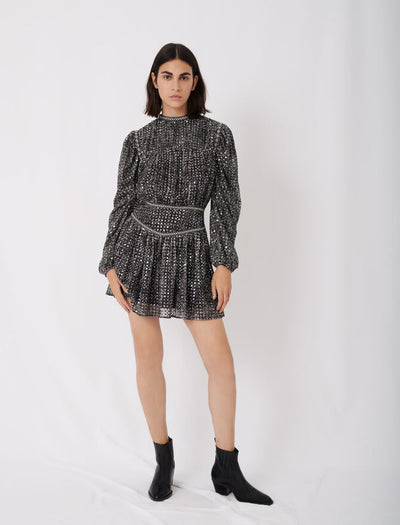 Vestido Largo de Manga Larga con Lentejuelas y Bordado Industrial para Mujer - Image 6