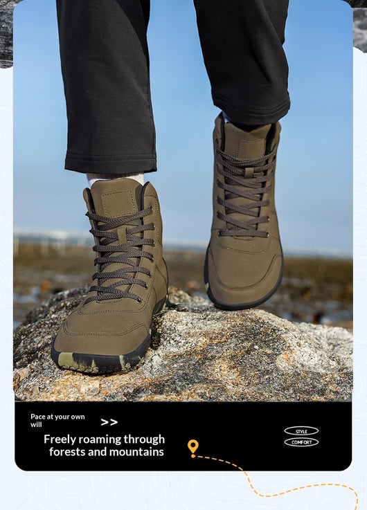Botas de Senderismo de Cuero Premium con Puntera Ancha para Hombre - Image 20