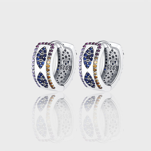 Aretes de Plata 925 para Mujer con Diamantes Completos - Edición Ancha Lujo - Image 5