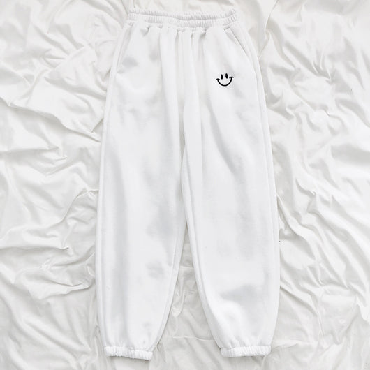 Pantalones Cintura Alta con Bordado Smiley Deportivo - Image 3