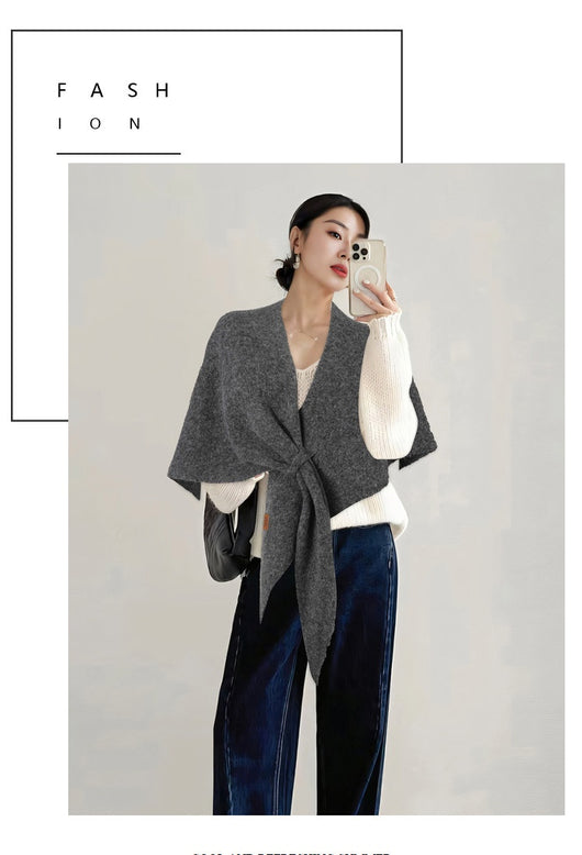 Pañoleta Triangular de Lana Pura para Otoño e Invierno - Image 63