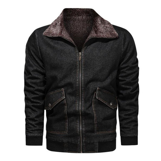 Chaqueta Denim Acolchada Oversize para Hombre Talla Grande
