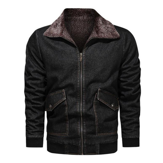 Chaqueta Denim Acolchada Oversize para Hombre Talla Grande
