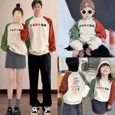 Sudadera a Juego para Padres e Hijos en Naranja Calabaza