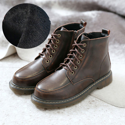 Botas Escolares Británicas de Cuero - Botines Altos Versátiles - Image 3