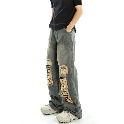 Jeans Rotos Vintage con Parches para Hombre - Diseño Nicho - Image 12