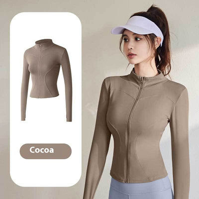 Chaqueta Deportiva Mujer Manga Larga Ajustada para Running, Fitness y Yoga - Image 18