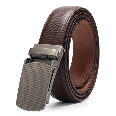 Cinturón de Cuero Doble Capa con Hebilla Automática para Hombre - Image 6