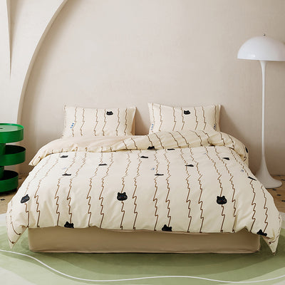 Juego de Cama 4 Piezas 100% Algodón con Estampado - Image 8