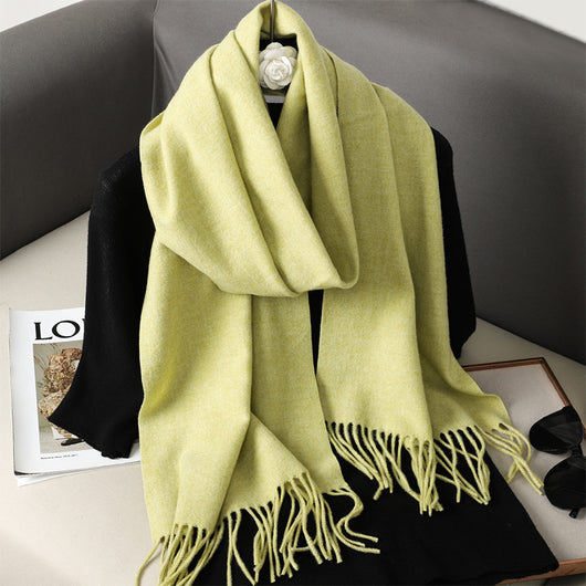 Pashmina Cálida de Color Sólido para Mujer - Chal Suave Estilo Cashmere - Image 59