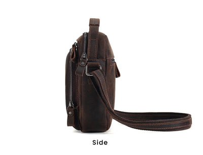 Bolsa Mensajero de Cuero Vintage para Hombre - Image 14