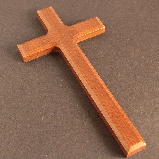 Crucifijo de Pared en Roble Ébano con Bordes Biselados - Obra Artesanal - Image 2