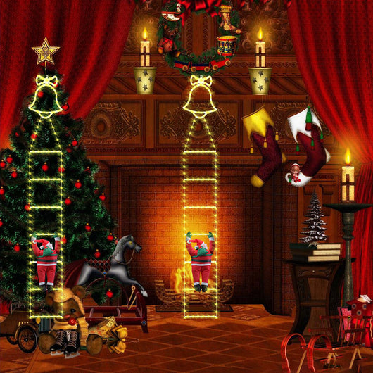 Cadena de Luces LED Navideñas con Papá Noel Escalador - Image 16