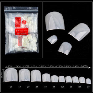 500 Uñas Postizas Transparentes Naturales Blancas - Image 7