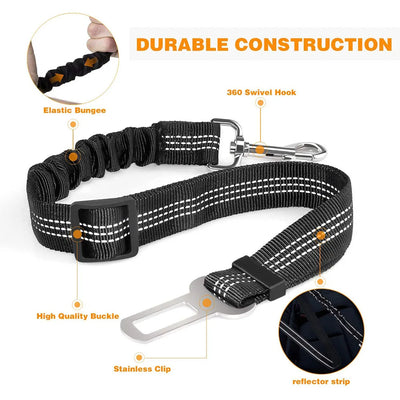 Arnés de Seguridad Ajustable para Perros en Auto con Cuerda Elástica Reflectante - Image 21