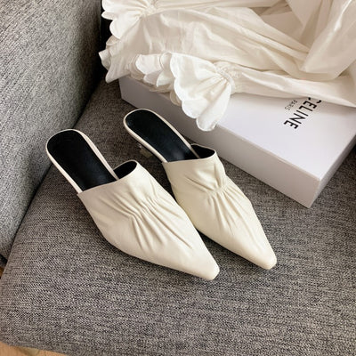 Pantuflas Baotou de Tacón Medio para Mujer - Comodidad de Verano - Image 3