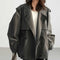 Abrigo Trench Oversize en Tencel con Doble Botonadura y Mangas Raglán