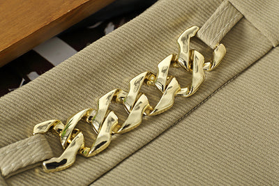Falda Midi Elegante con Cadena en la Cintura - Image 14