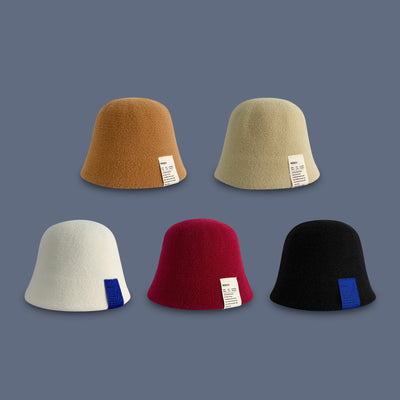Gorro Pescador Cálido con Parches Trendy para Mujer