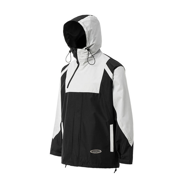 Chamarra Hoodie Oversize con Cierre Diagonal y Bolsillos Funcionales