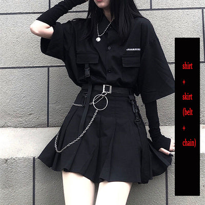 Camisa Oversized de Líneas Oscuras para Mujer - Estilo Boyfriend Atemporal - Image 10