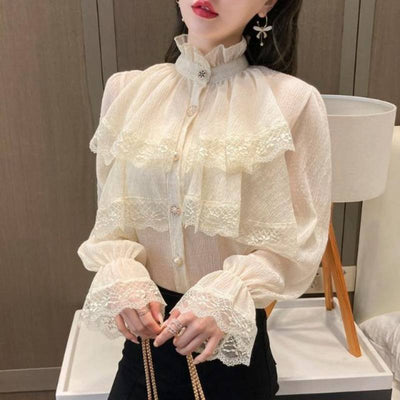Camisa Occidental Suelta con Mangas Acampanadas - Image 6