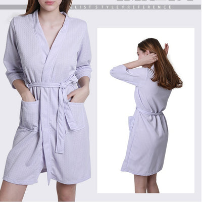 Pijama de Pareja en Tela Waffle - Bata Cómoda para Él y Ella - Image 19