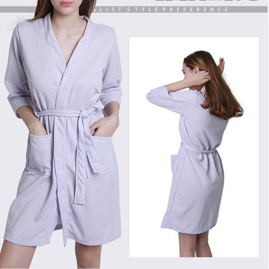 Pijama de Pareja en Tela Waffle - Bata Cómoda para Él y Ella - Image 19