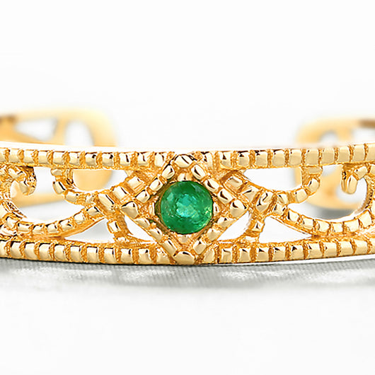 Anillo de Encaje Calado con Rayas Delicadas - Image 8