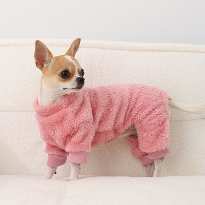 Ropa para Mascotas en Poliéster - Colores Sólidos con Pelaje - Image 2