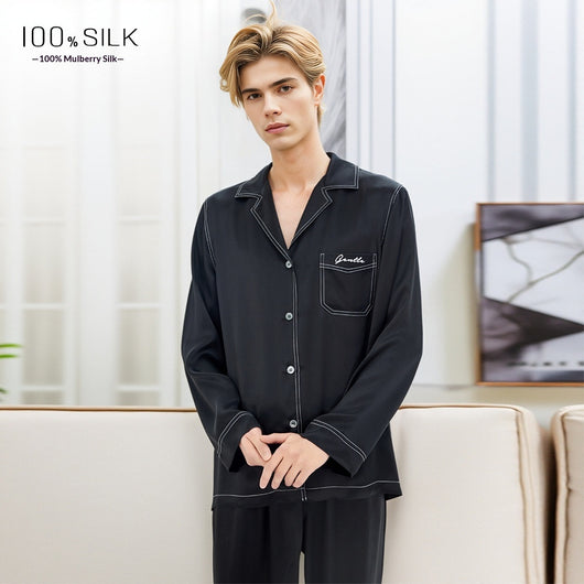 Pijamas de Seda Pesada Mumi para Hombre - Image 7