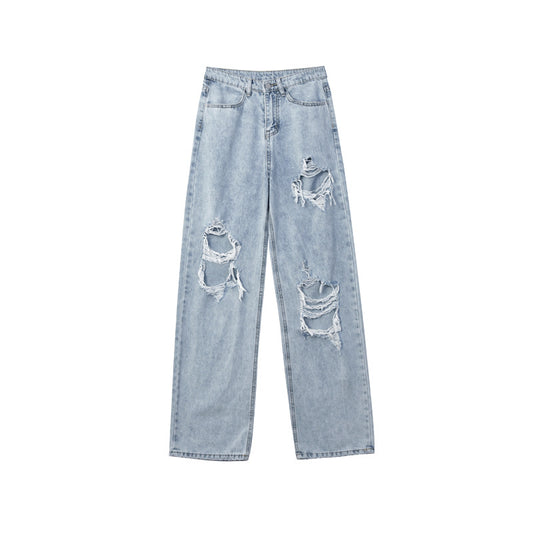 Pantalones Rectos Oversize de Cintura Alta para Hombre - Image 2
