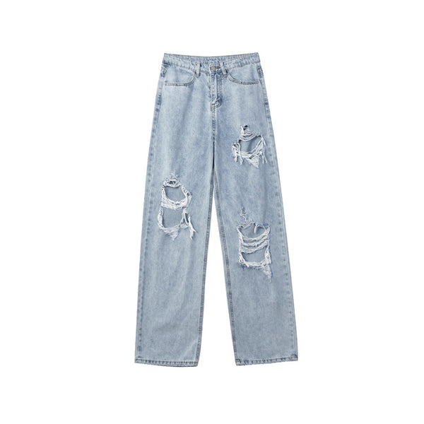 Pantalones Rectos Oversize de Cintura Alta para Hombre