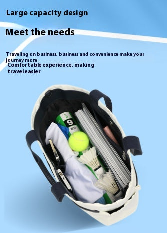 Bolso Deportivo de Lona a Rayas para Raqueta de Tenis y Playa - Image 5