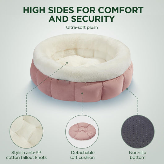 Cama Donut para Perros Pequeños y Gatos - Cómoda Cama Redonda Lavable con Base Antideslizante - Image 6