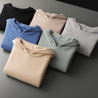 Suéter Hoodie de Cachemira Grueso Holgado para Hombre