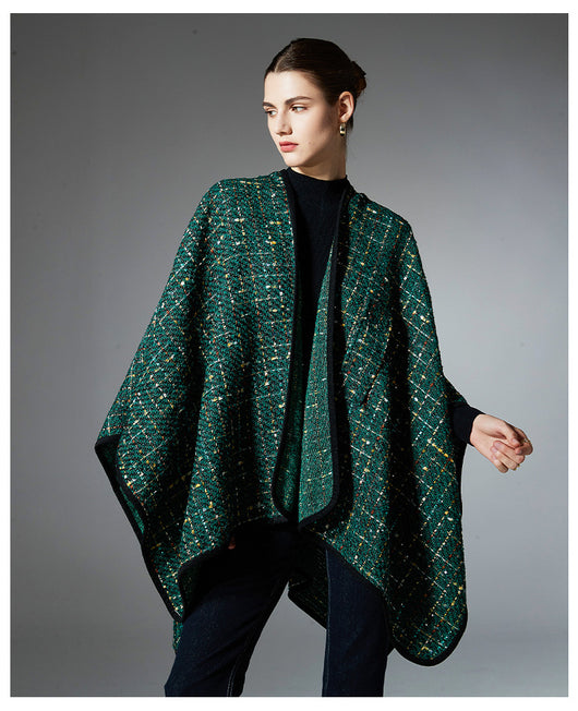 Chal Navideño de Lentejuelas Multicolor para Mujer - Image 18