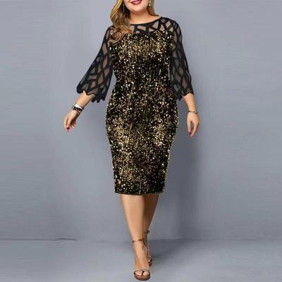 Vestido de Fiesta Talla Grande con Lentejuelas - Image 6