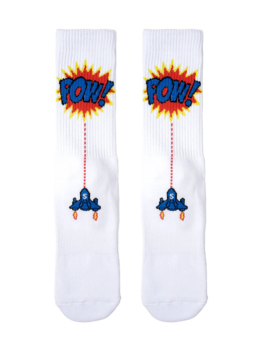 Calcetines Deportivos Altos con Patrón de Avión - Comodidad y Estilo para Fitness - Image 6
