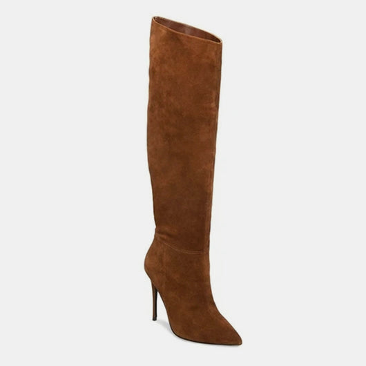 Botas Stiletto Plisadas Hasta la Rodilla - Image 15