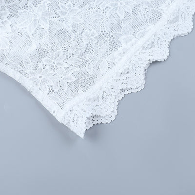 Blusa Elegante de Encaje con Escote en V y Mangas Largas - Image 9