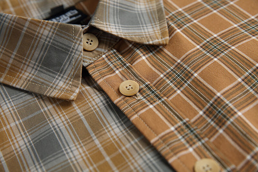 Camisa de Manga Larga Estilo Retro Americano con Costuras Irregulares y Cuadros Contrastados - Image 21