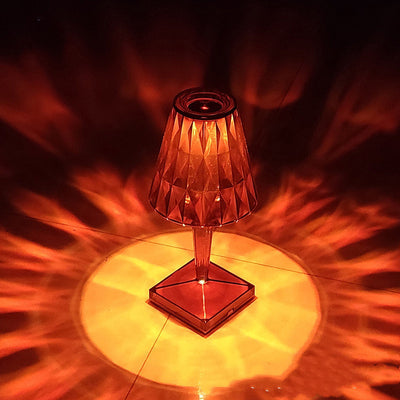 Lámpara de Mesa Recargable con Cristal Diamantado - Image 15