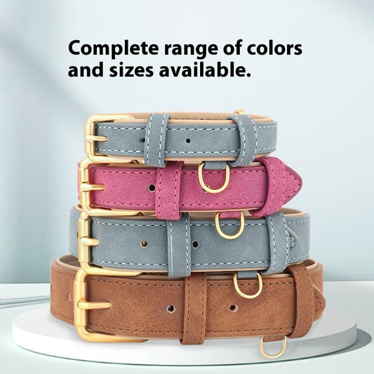 Collar Doble Capa de Cuero para Perros - Diseño Versátil y Resistente