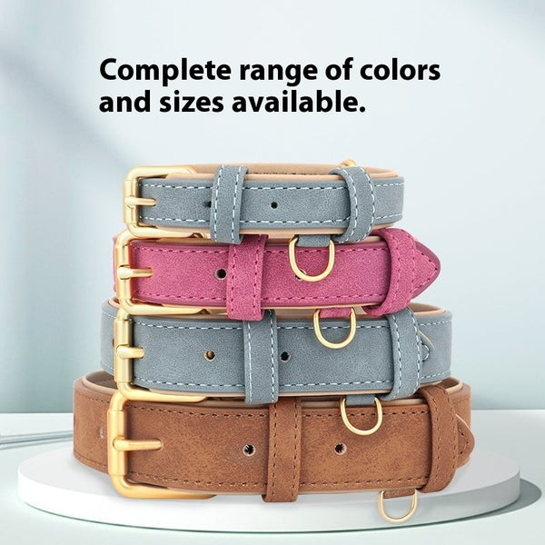 Collar Doble Capa de Cuero para Perros - Diseño Versátil y Resistente