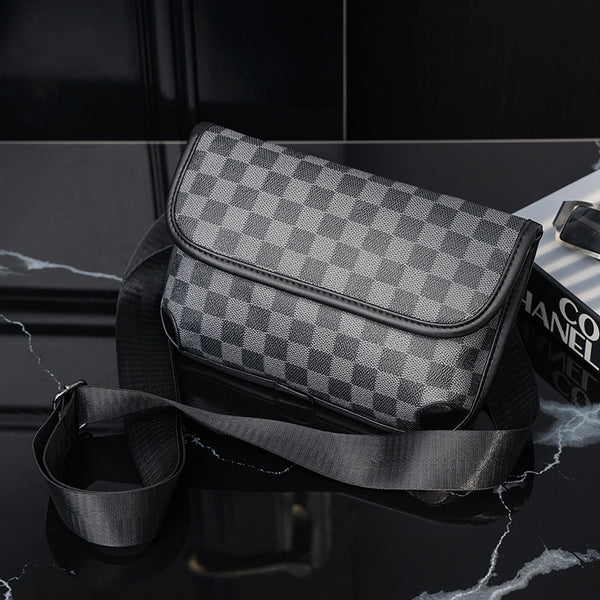 Bolso de Hombro Cuadros Piel Auténtica Estilo Urbano - Image 6